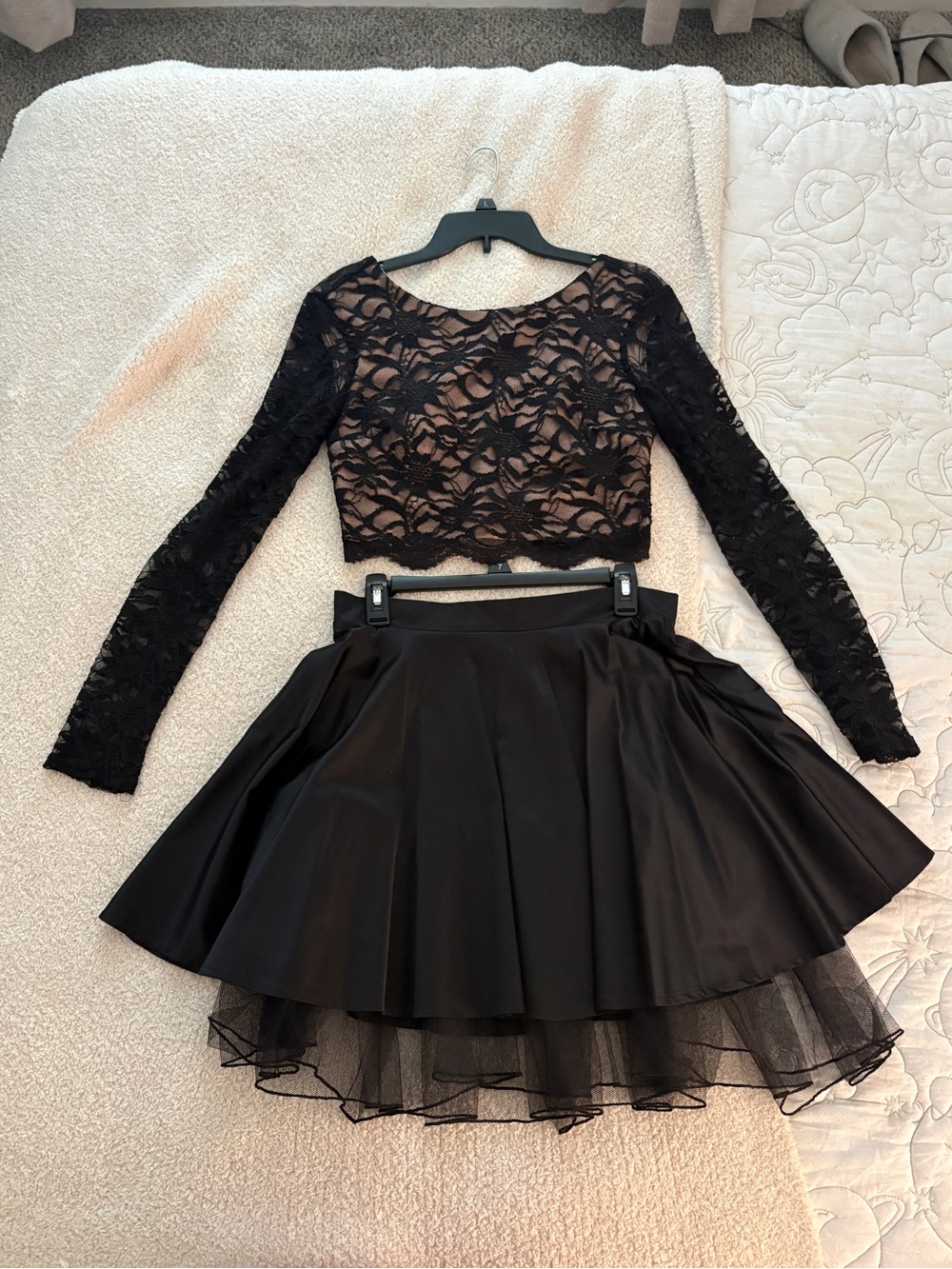 Homecoming/Formal Black Two Piece Dress